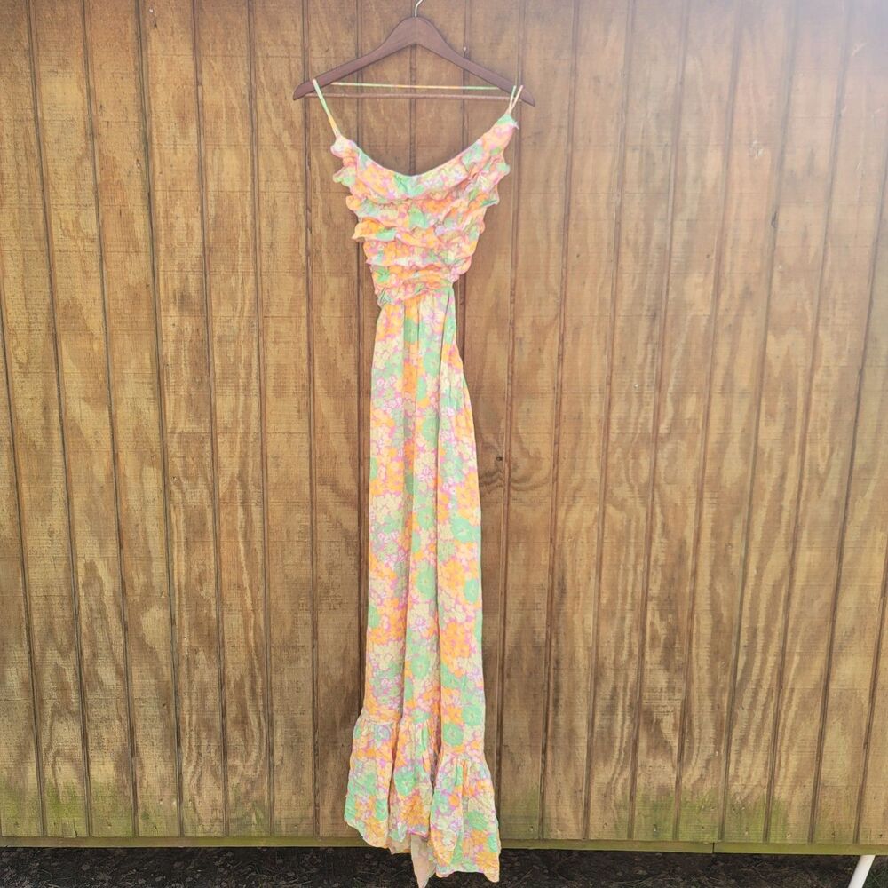 Sabo Skirt NWT Floral Backless Zhara Dress Womens Size L